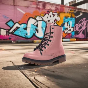 🛍️ Blush Pink Combat Boots – Bold, Feminine & Fearles