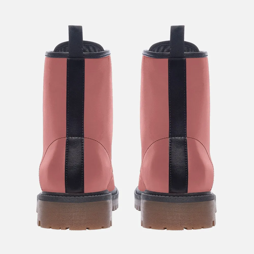 🛍️ Blush Pink Combat Boots – Bold, Feminine & Fearles
