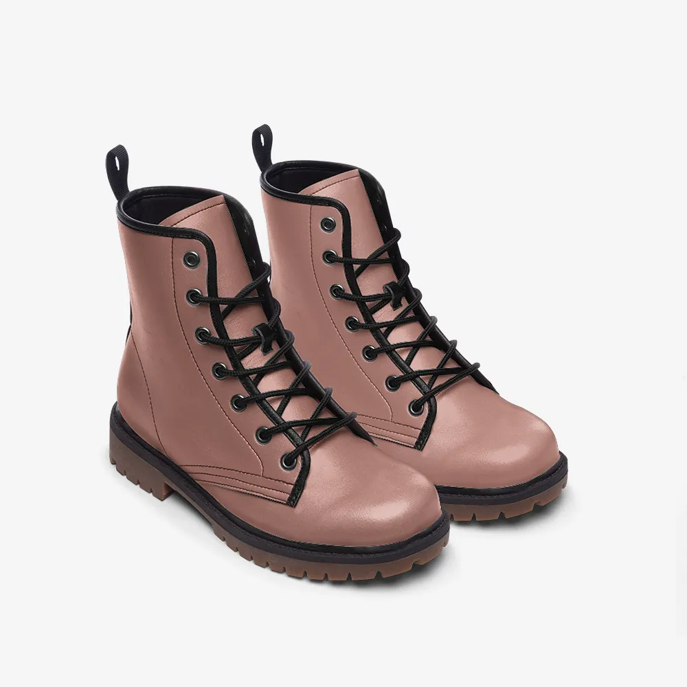 🛍️ Blush Pink Combat Boots – Power in Softness
