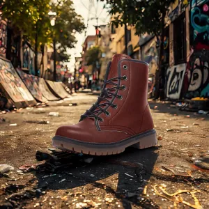 🛍️ Classic Brown Combat Boots – Timeless Strength & Style