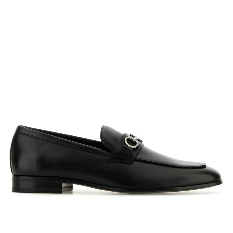 029268 7789782E BLACK FERRAGAMO MEN SHOES