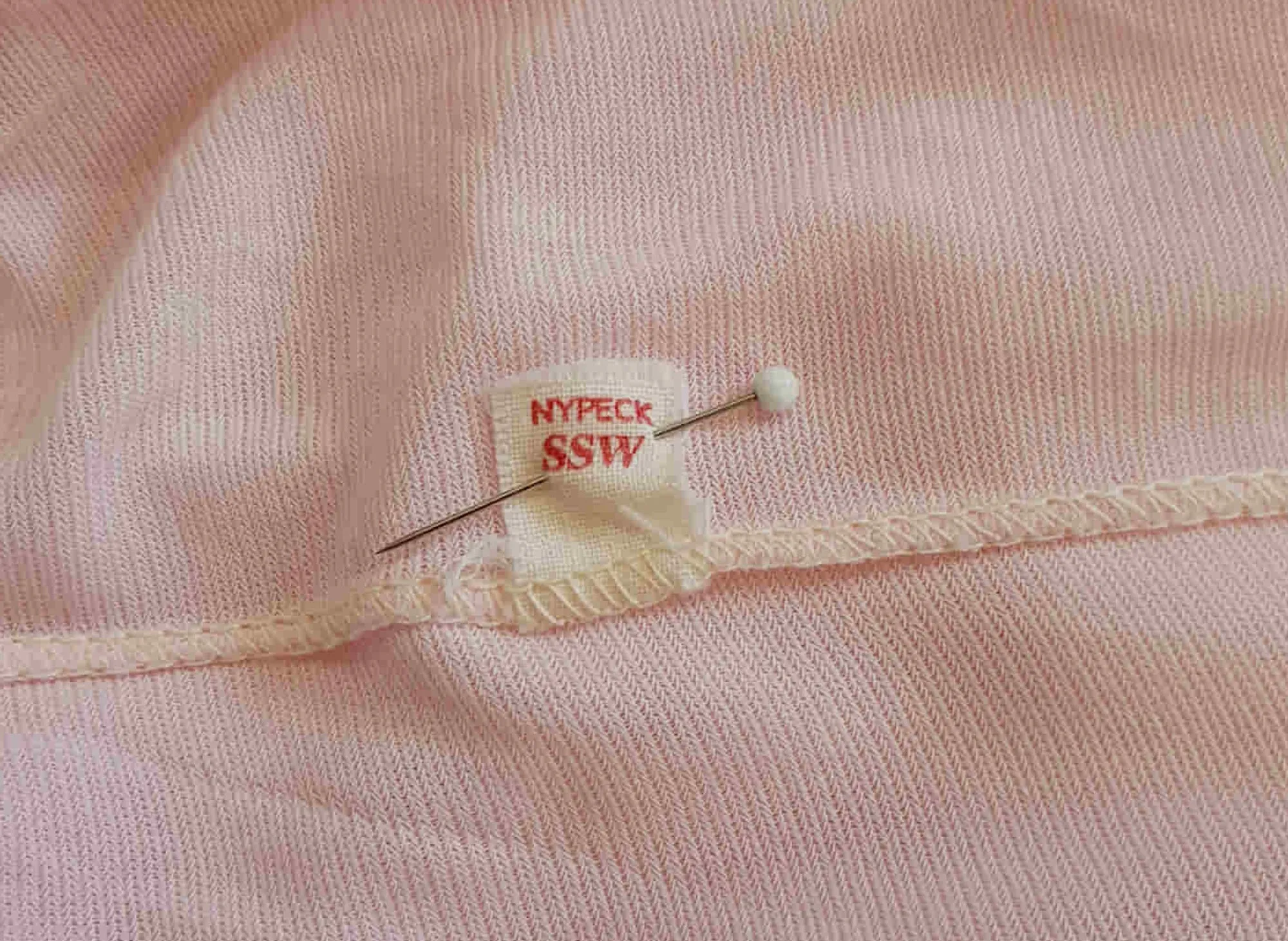 1960s Pink Nightgown With Sheer Overlay - M