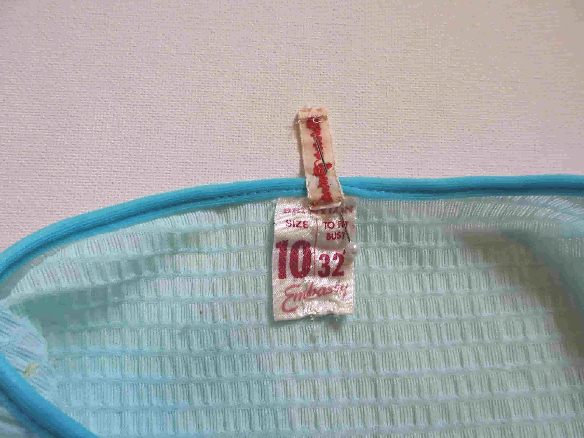 1970s Aqua Seersucker Mini Nightgown - S