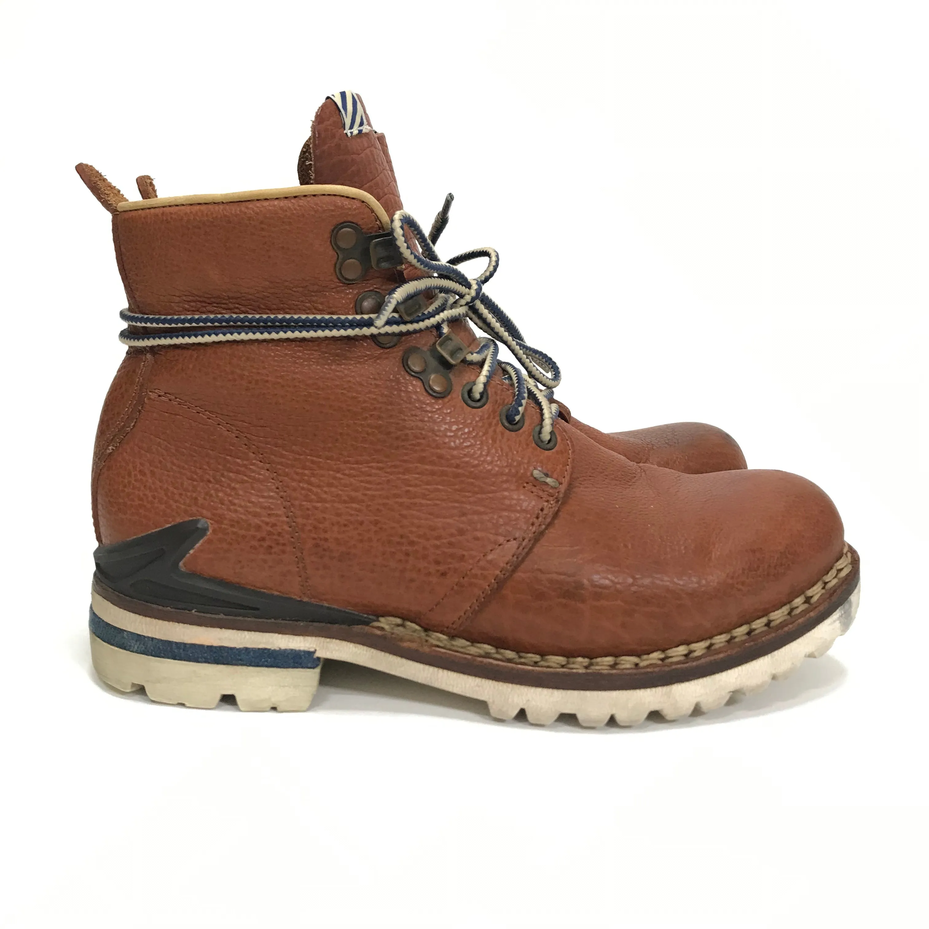 [9] Visvim Zermatt Boots Folk Leather Brown