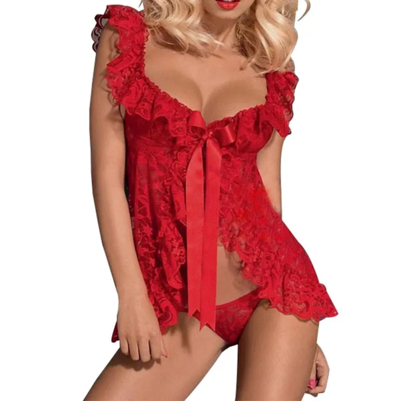 Alexa's Lingerie | Lace Sleepwear Nightgown   G String Underwear