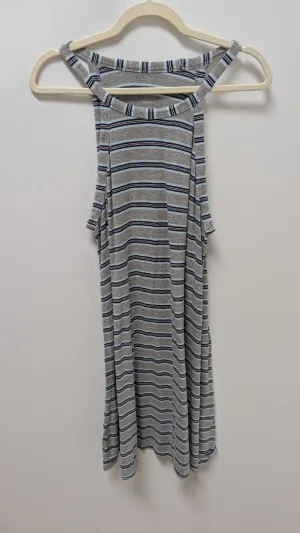 Alfani Intimates Grey/Blue Striped Sleeveless Nightgown