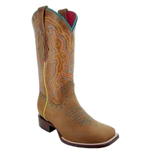 Ana Vaquera Western Boots | Women's Embroidered Square Toe Cowgirl Boots (M9002)