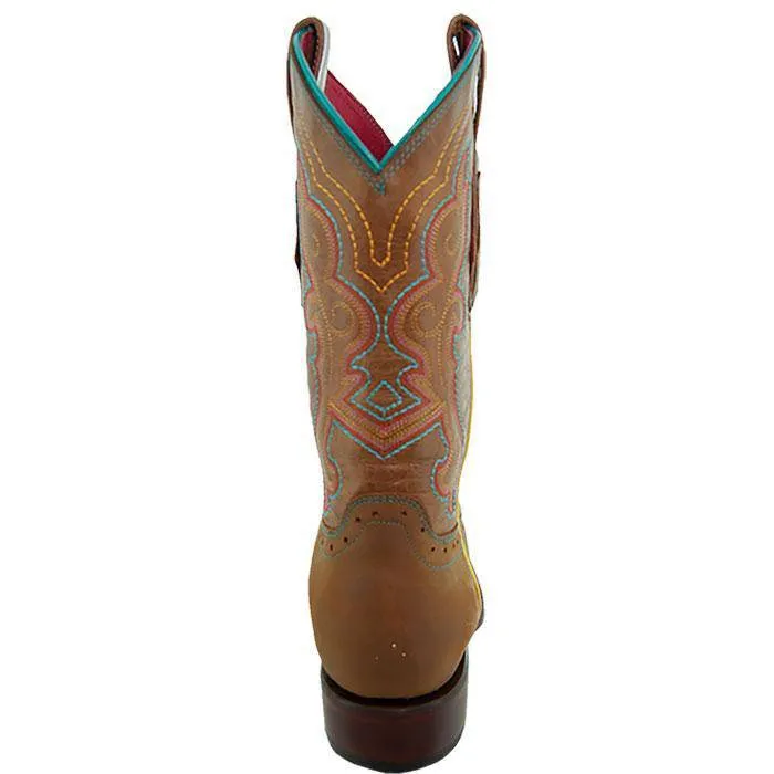 Ana Vaquera Western Boots | Women's Embroidered Square Toe Cowgirl Boots (M9002)