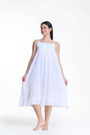 Arabella Pin Tucked Laced Nightie