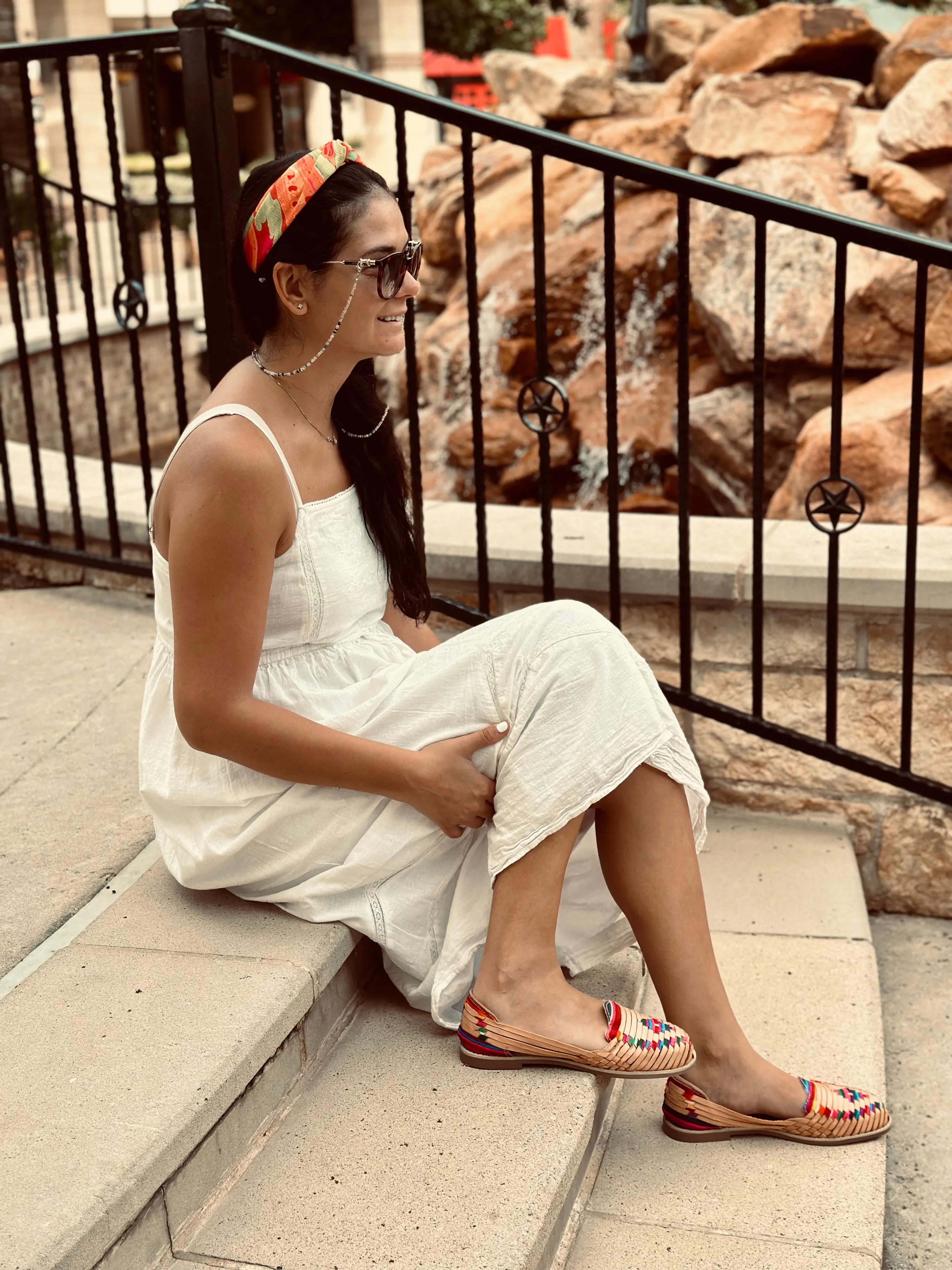 Artisans Vibrant Leather Huarache Sandals