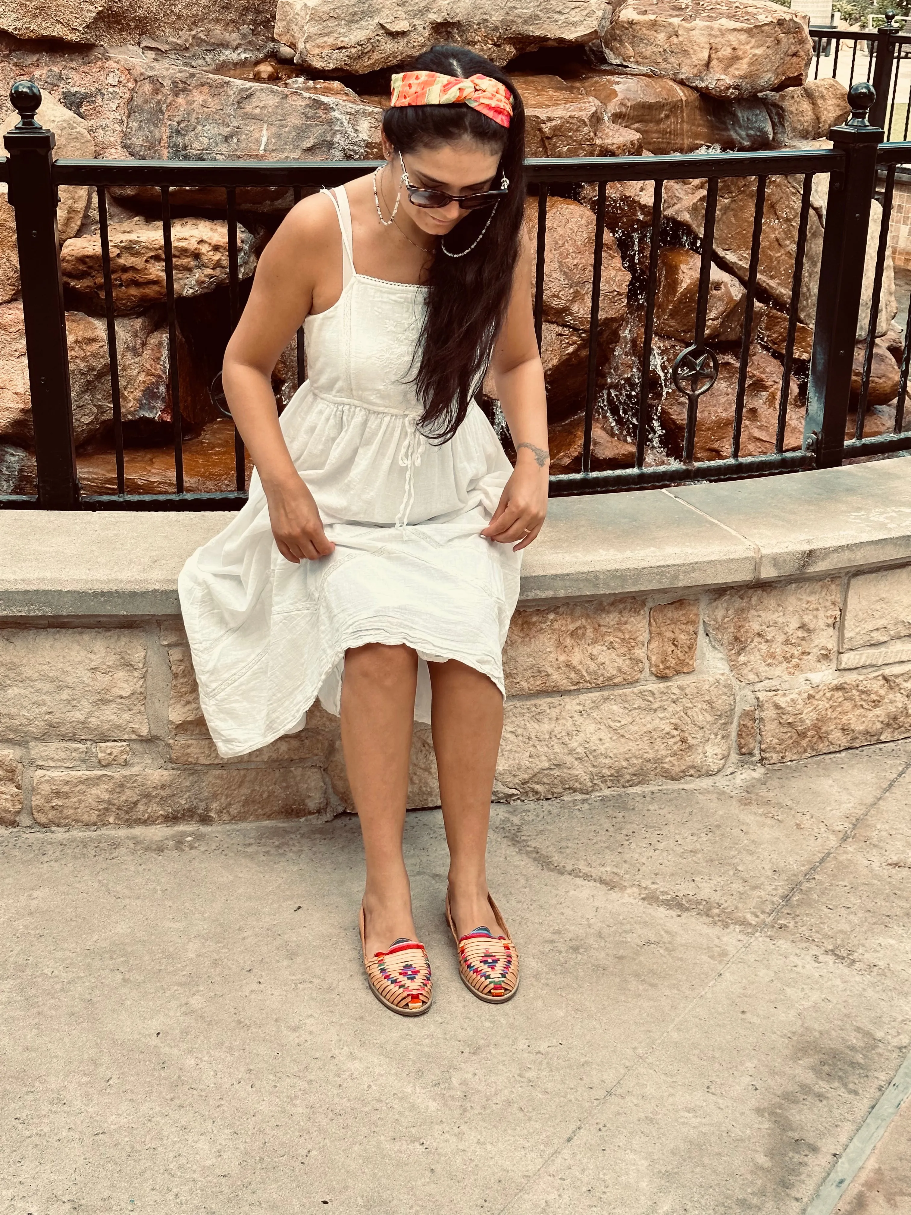 Artisans Vibrant Leather Huarache Sandals