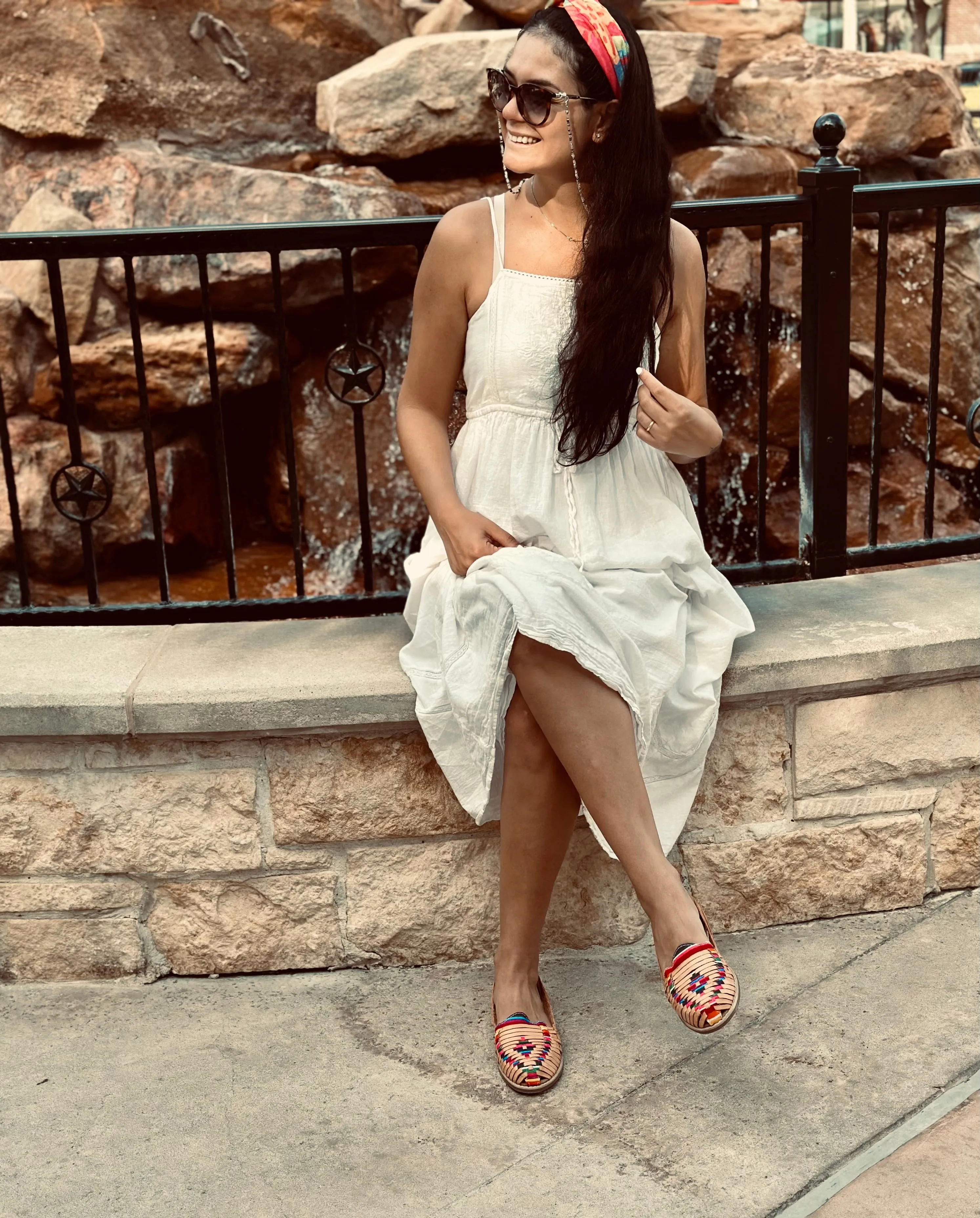 Artisans Vibrant Leather Huarache Sandals