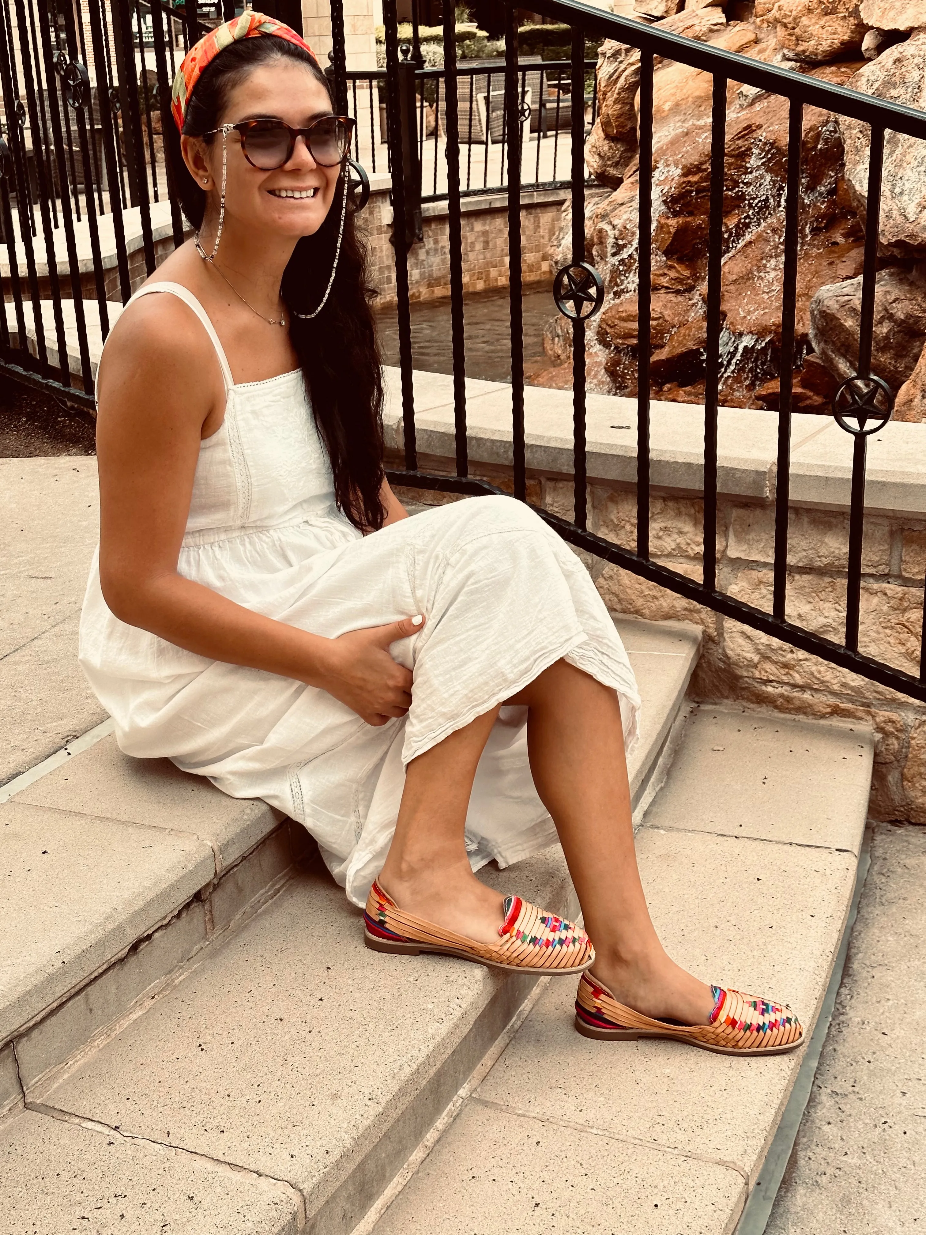 Artisans Vibrant Leather Huarache Sandals