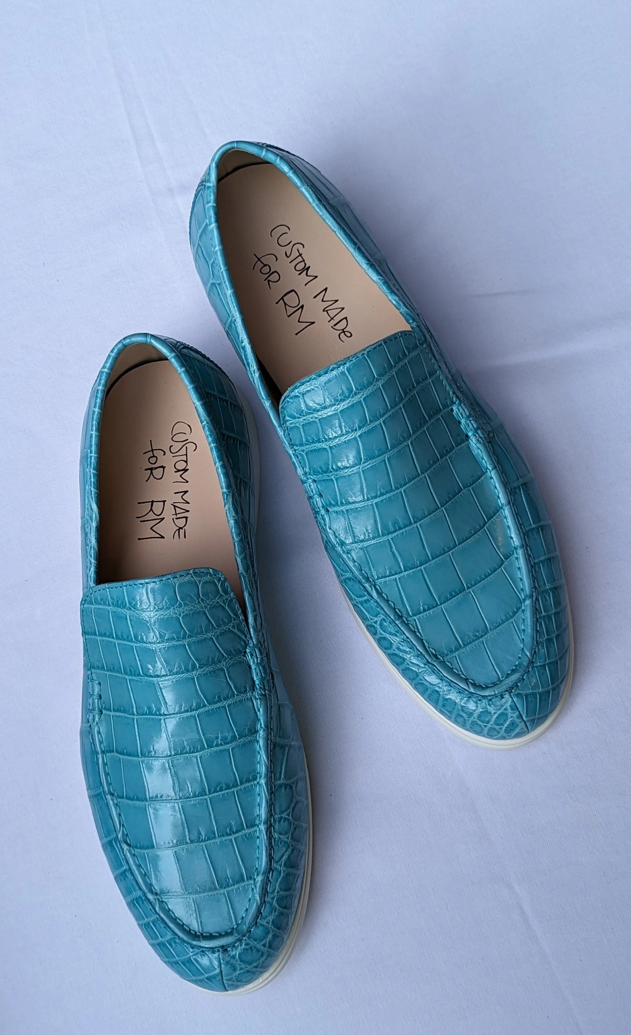 Ascot Cannes - Light Blue Crocodile