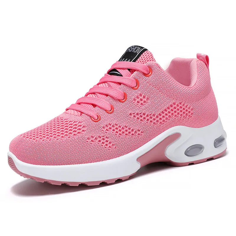 Athletic Shoes - Breathable Mesh Lace Up Athletic