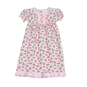 Baby Loren Girls Strawberries Nightgown - Pink