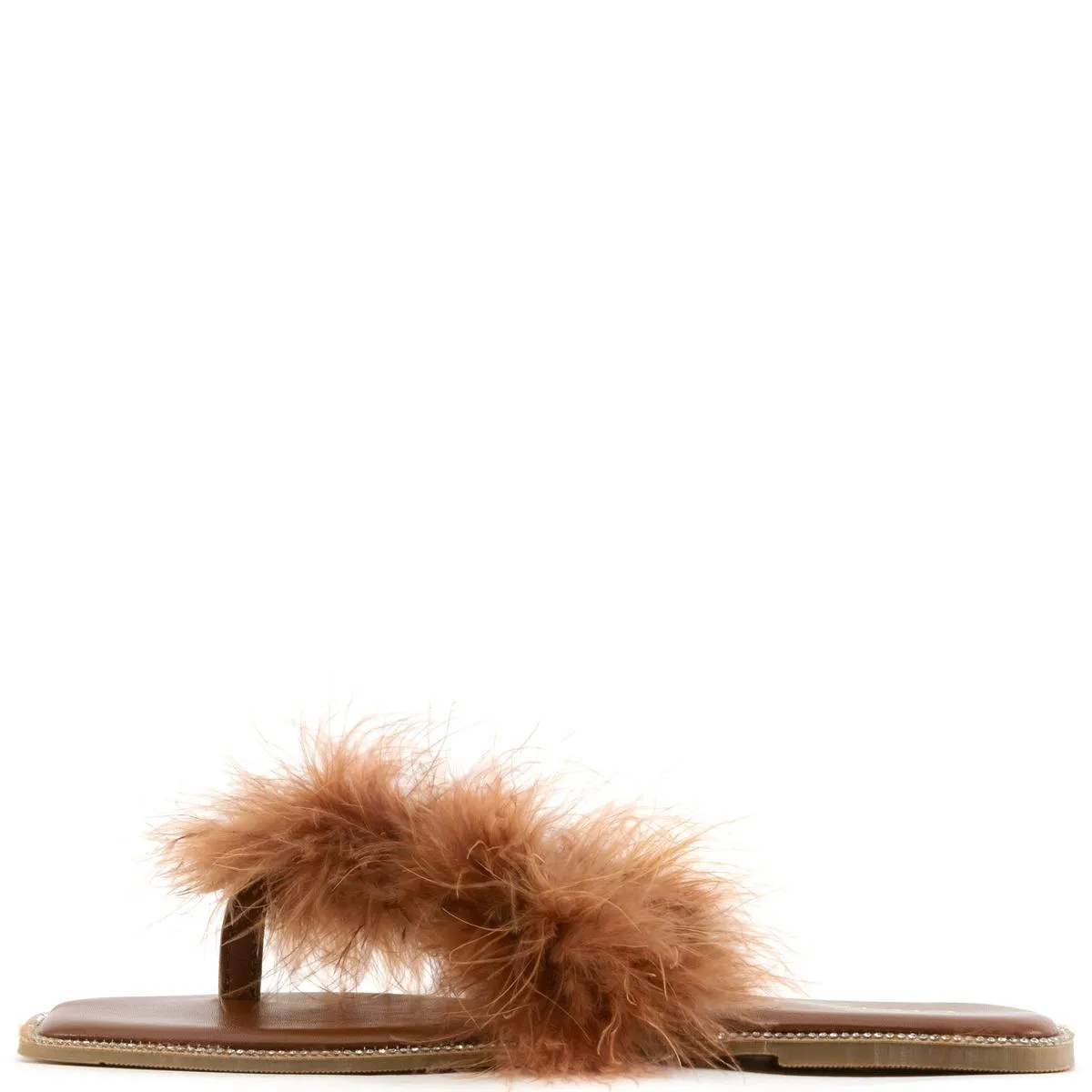 Bebe-2 Fur Thong Sandals