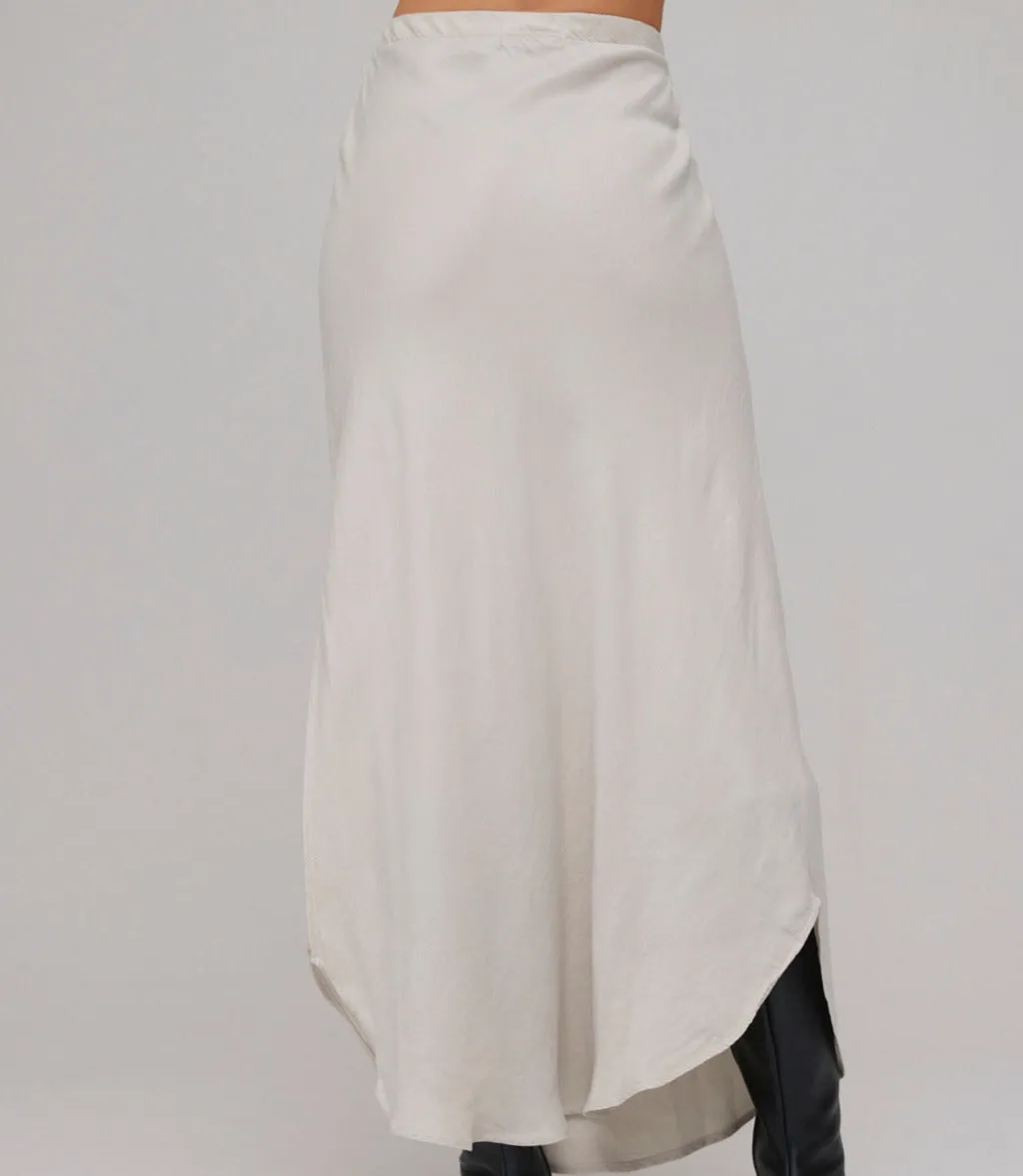 Bella Dahl Asymmetric Side Slit Bias Skirt