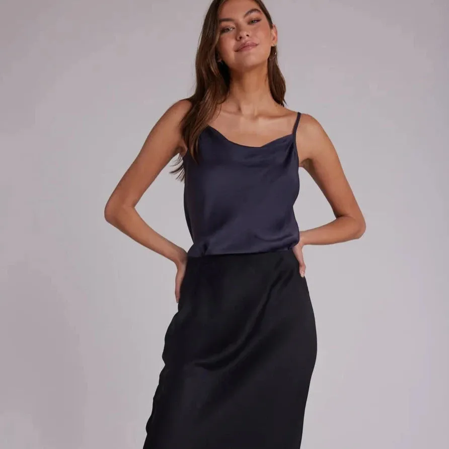 Bella Dahl Asymmetric Side Slit Bias Skirt