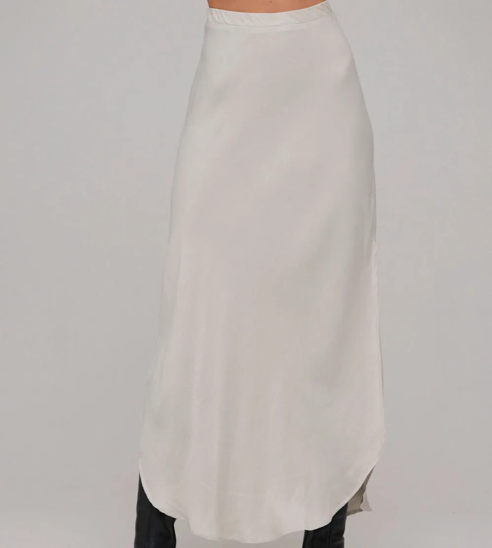 Bella Dahl Asymmetric Side Slit Bias Skirt