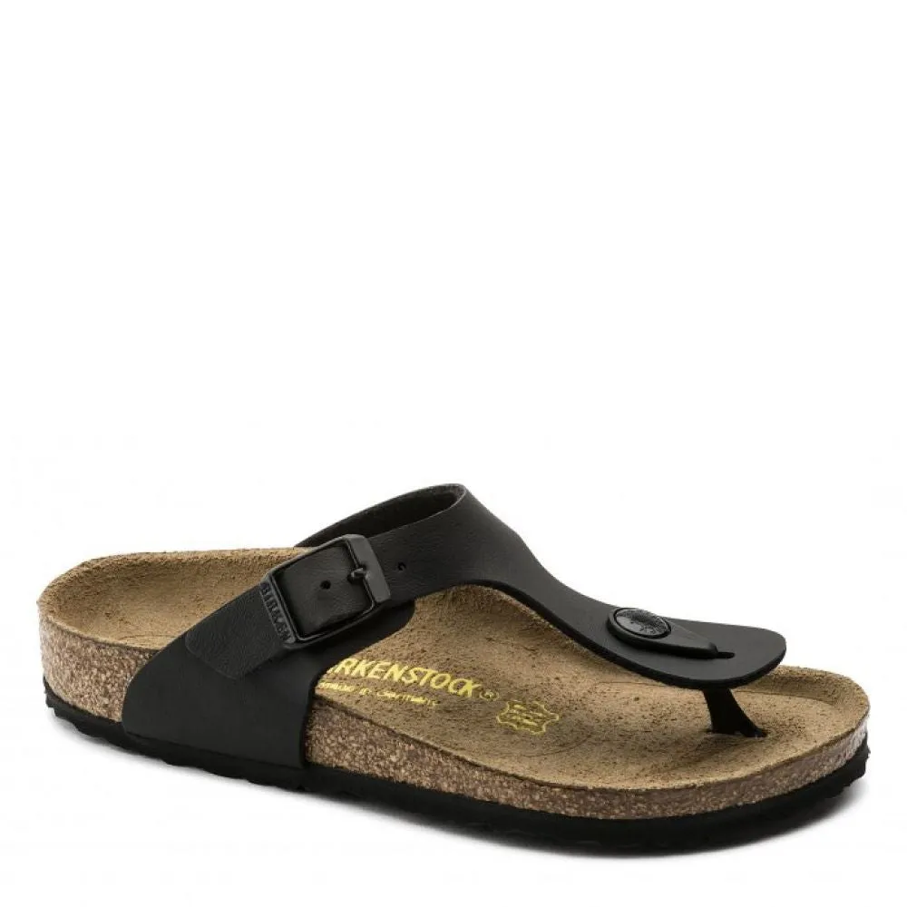 Birkenstock Kids Gizeh Birko-Flor in Black (Narrow Width)