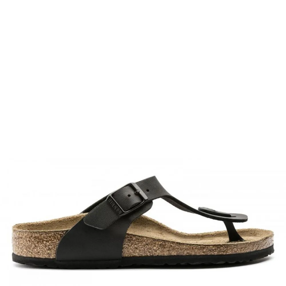 Birkenstock Kids Gizeh Birko-Flor in Black (Narrow Width)
