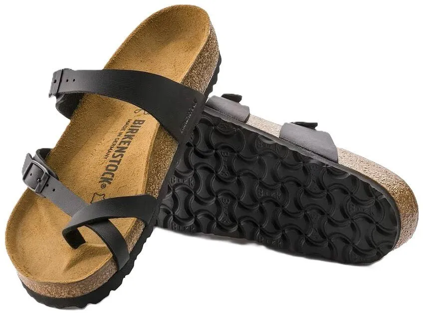 Birkenstock Mayari Sandals - Black Birko-Flor | Comfortable Cork Footbed