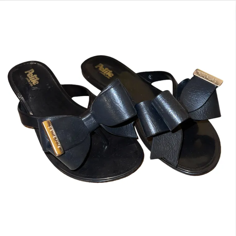Black Bow Flip-Flop