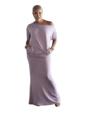 Blair- Lavender Long Fitted Skirt - TN-153