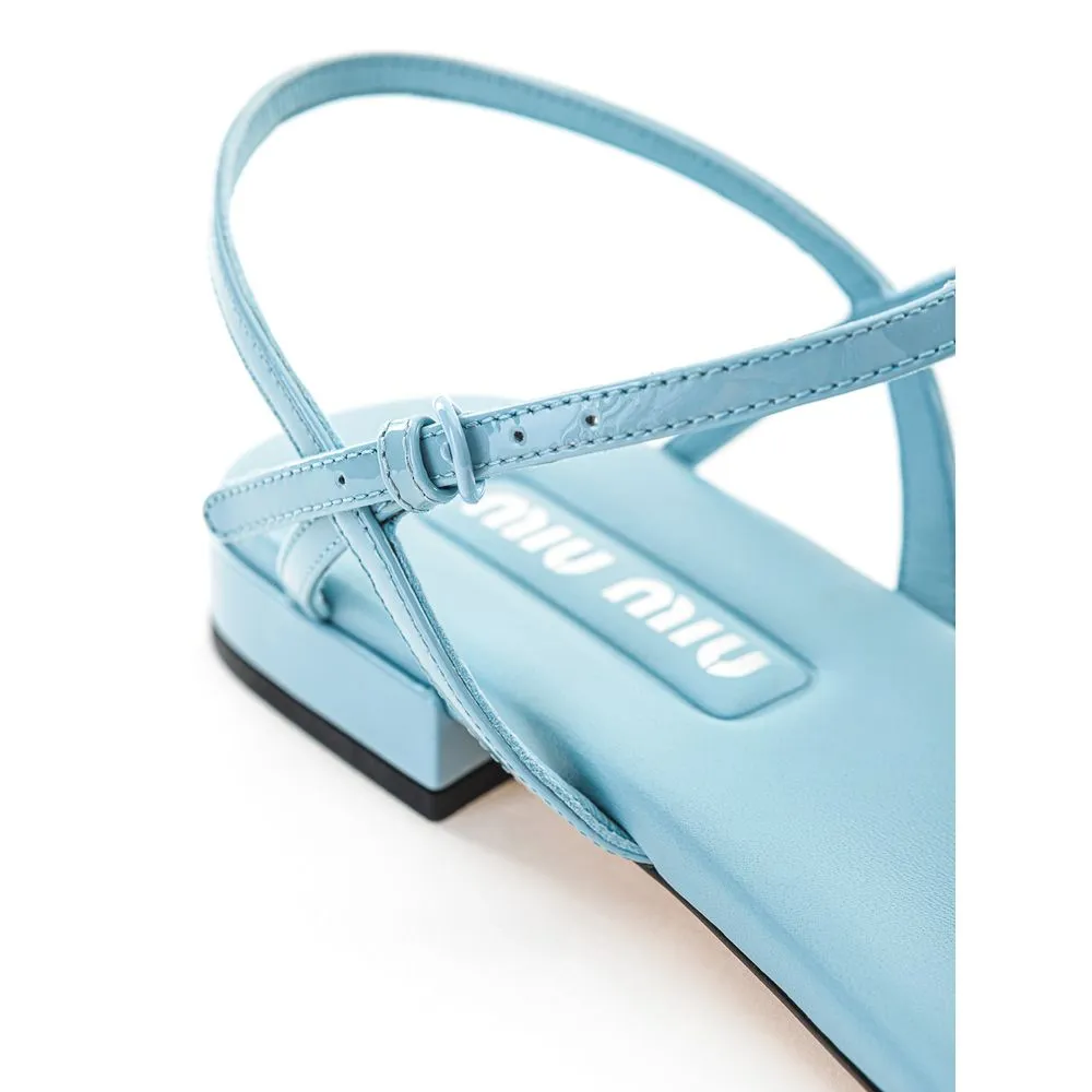 Blue Patent Leather Sandal