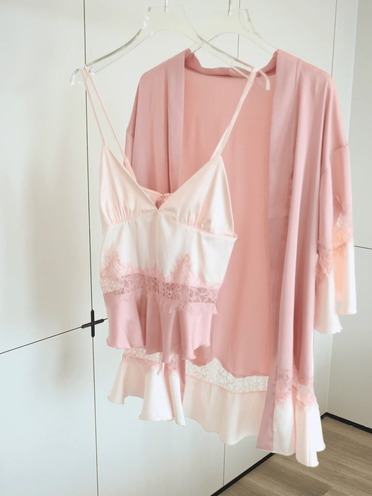 Blush Pink Satin Sleepwear Set