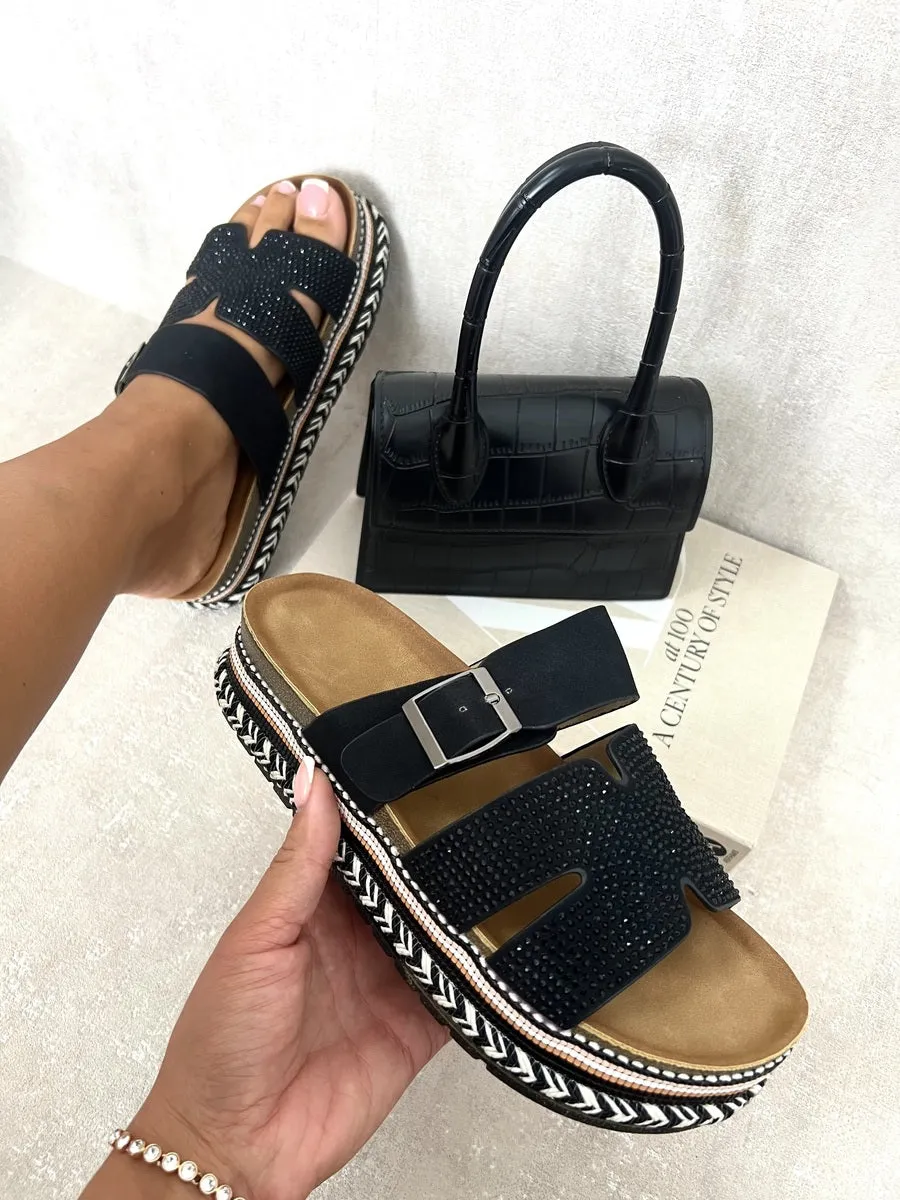 Boho Buckle Platform Sandals