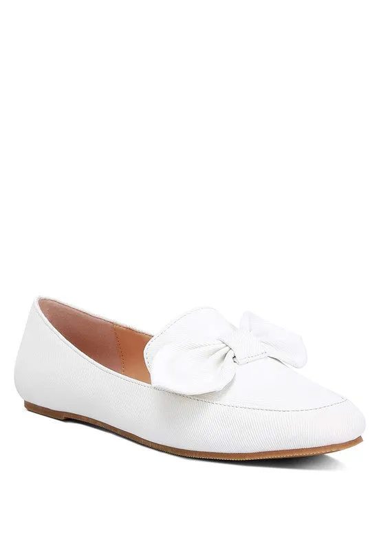 Bow Embellished Loafers