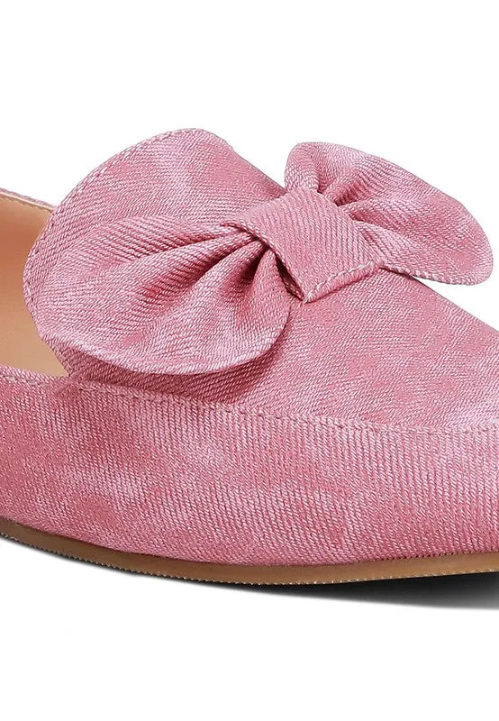 Bow Embellished Loafers