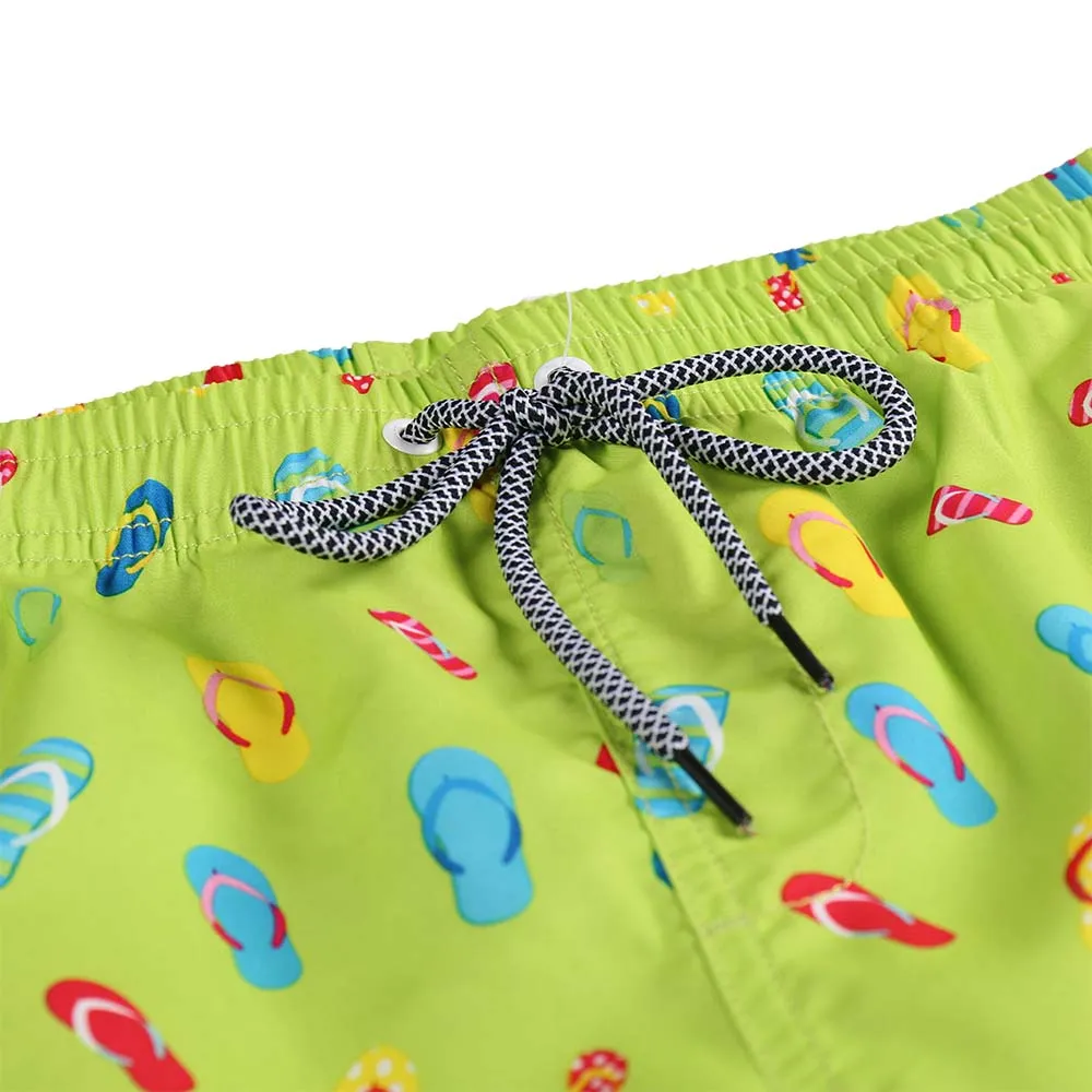Boy's  Kid  Family  Match  Fast  Dry  Mesh  Lining  Swim  Trunks  Shorts