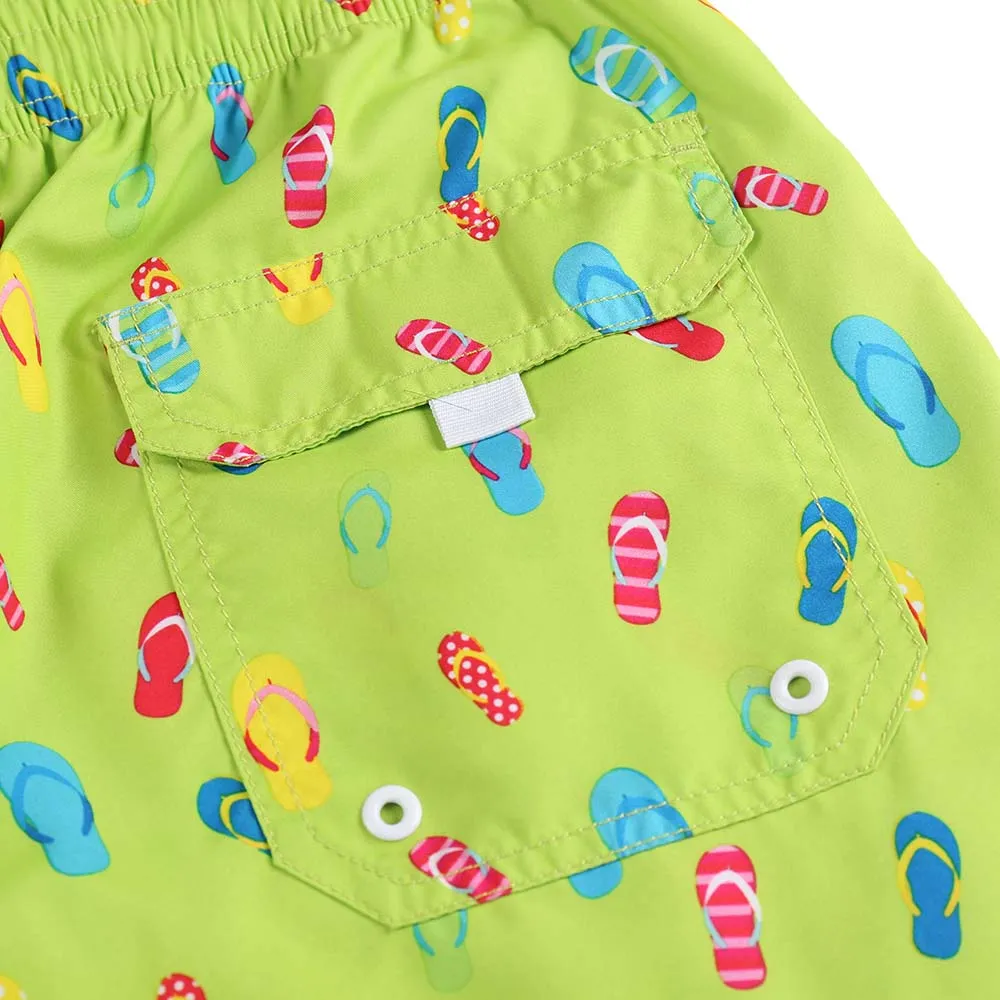 Boy's  Kid  Family  Match  Fast  Dry  Mesh  Lining  Swim  Trunks  Shorts