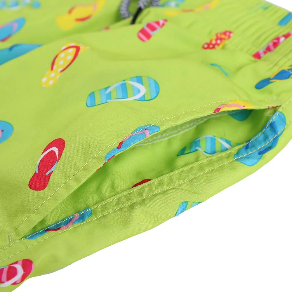 Boy's  Kid  Family  Match  Fast  Dry  Mesh  Lining  Swim  Trunks  Shorts