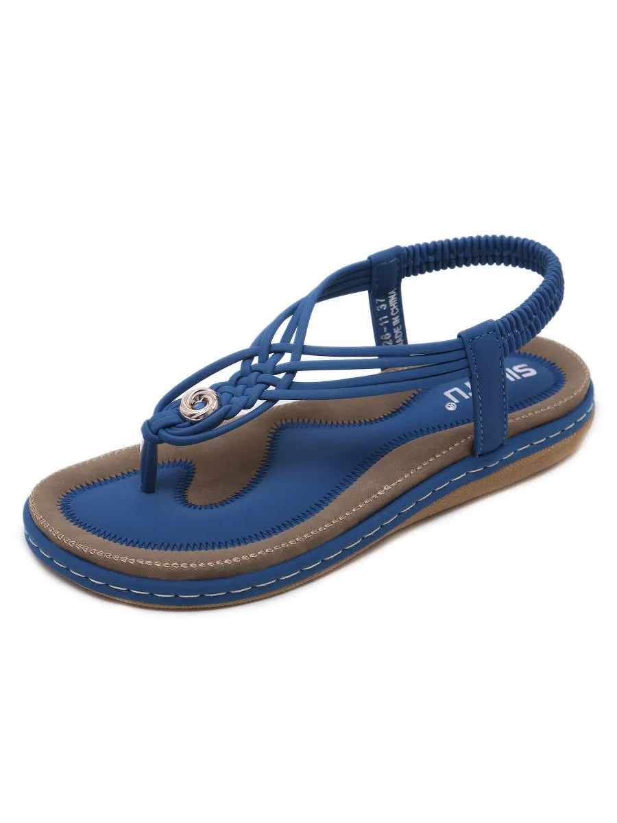 Braided Boho Slingback Sandals