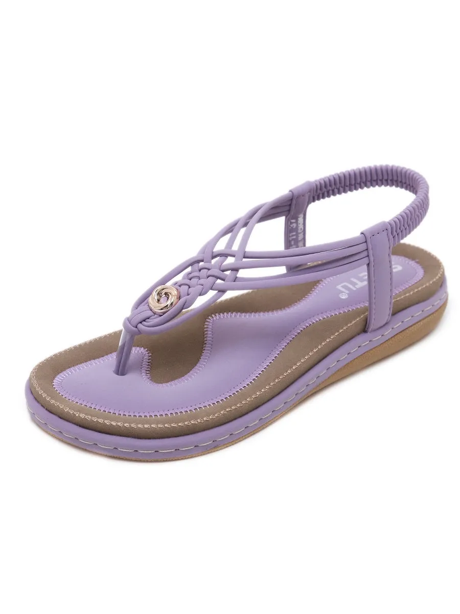 Braided Boho Slingback Sandals