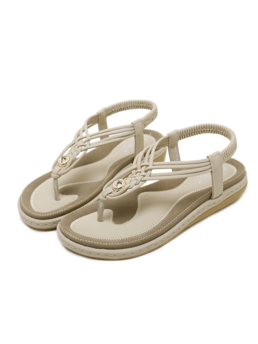 Braided Boho Slingback Sandals