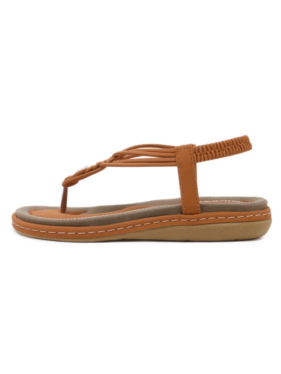 Braided Boho Slingback Sandals