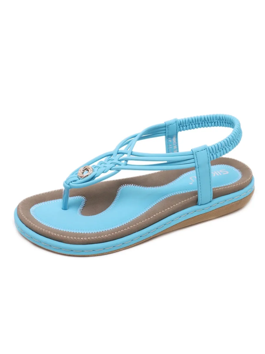 Braided Boho Slingback Sandals