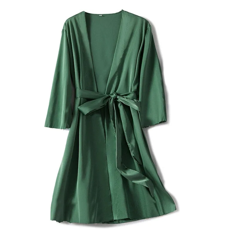 Bridal Satin Lingerie Robe & Nightgown Set