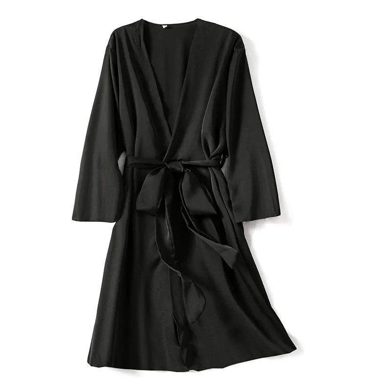 Bridal Satin Lingerie Robe & Nightgown Set