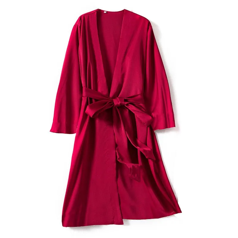 Bridal Satin Lingerie Robe & Nightgown Set