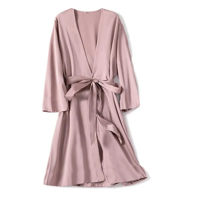 Bridal Satin Lingerie Robe & Nightgown Set