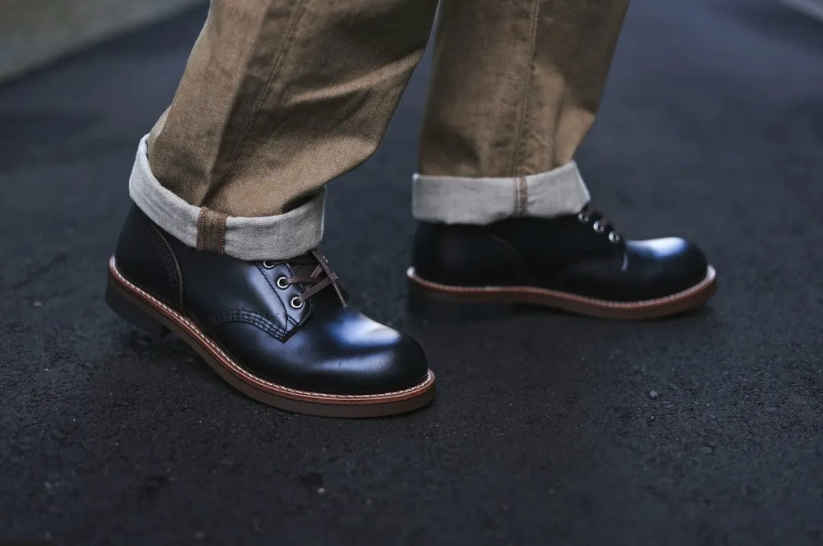 【Brother Bridge】Bidassoa Steerhide Teacore Black 圓頭黑色茶芯工裝靴