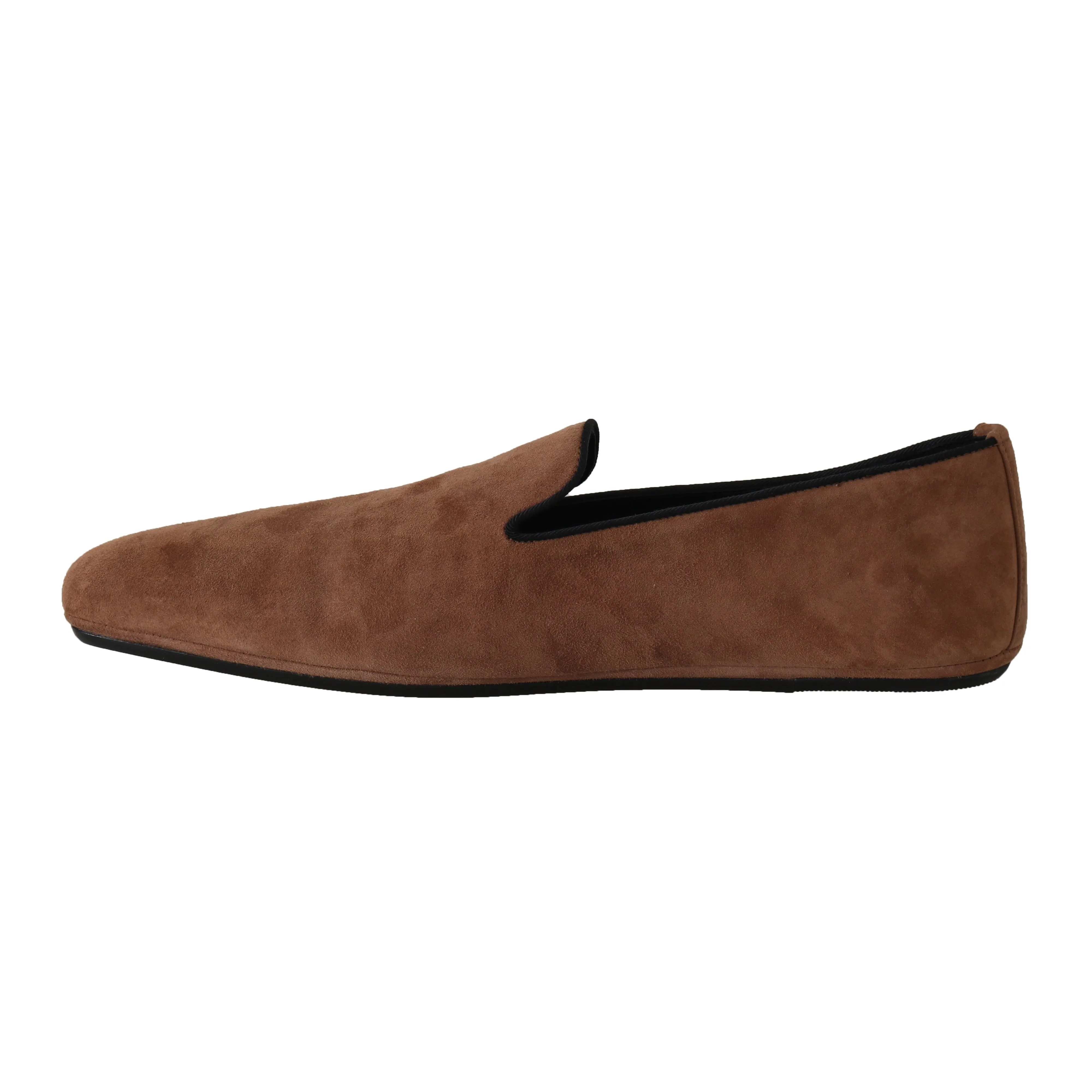 Brown Suede Slides Light Loafers