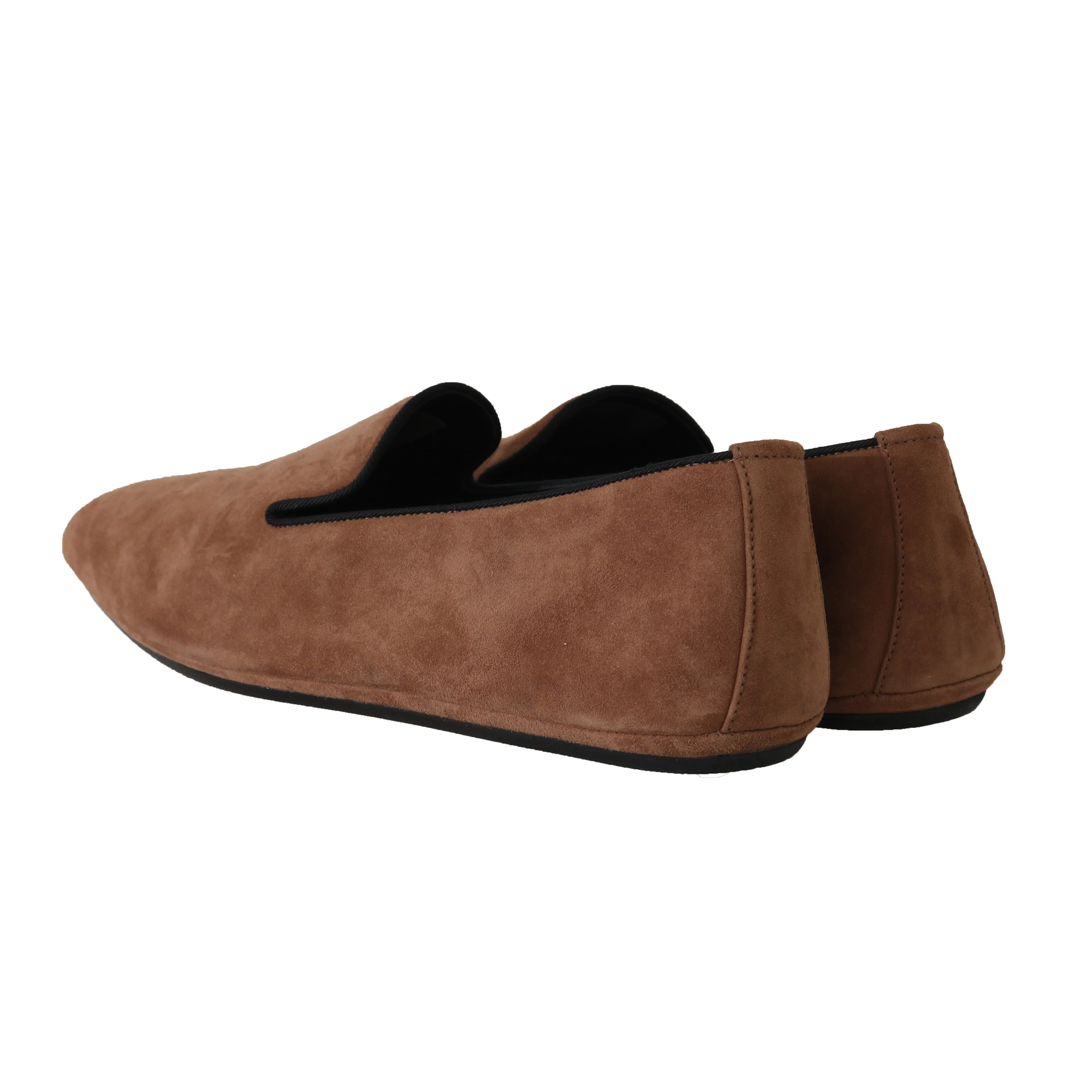 Brown Suede Slides Light Loafers