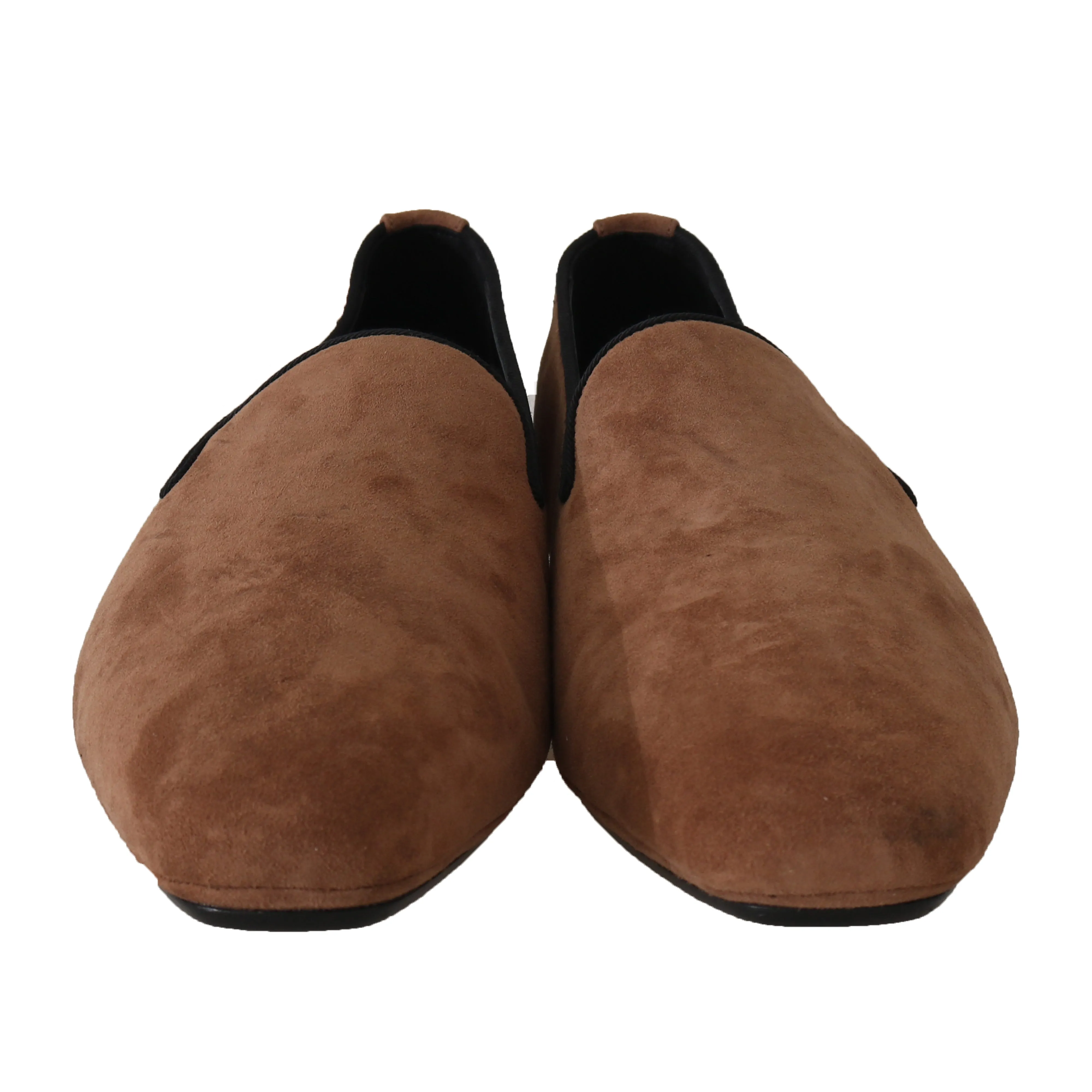 Brown Suede Slides Light Loafers